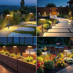 LETMY Solar Pathway Lights Outdoor, 6 Pack 2X Brighter Solar Lights Outdoor Waterproof, Taller Pathway Light with Larger Panel, Auto On/Off Up to 12Hrs Driveway Light for Yard Outside Patio Path Lawn