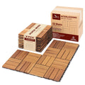 acacia interlocking deck tiles, 9 pcs wood flooring, main product view