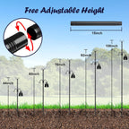 10FT String Light Poles 2Pack, 1.5 Inch Heavy Duty Poles for Outdoor String Lights with Shepherd Hook, 2 in 1 Light Pole with Anchor for Garden Backyard Patio Bistro Cafe