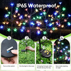 Solar Garden Lights Waterproof, Solar Lights Outdoor Decorative 8Pack,160Led Solar Powered Flowers Garden Decor,Fairy Light for Yard,Pathway,Outside Decorations,Gardening Gifts for Women Mom