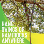 Swurfer Tree Swing Hammock Straps –Hanging Kit for Hammock, Tree Swings, Durable, Weatherproof, Rust Free, Secure Lock Snap Carabiners Included, Weight Limit 2200 lbs Per Strap (5 Feet - 2 Straps)