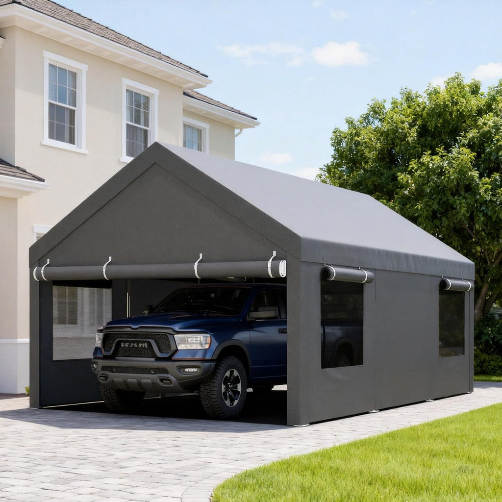 jy qaqa carport, 12x20 ft heavy duty carport, main product view