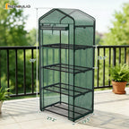 newbulig 27"x19"x63" mini greenhouse, with durable zipper door, view 9