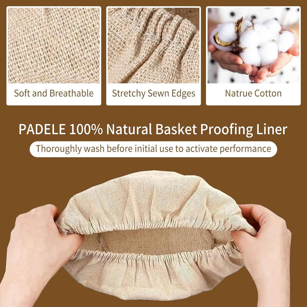 6 Packs Round Banneton Basket Liner for Bread Proofing Cover, 9 inches | banneton liners，Cloth，Sourdough Proofing, Natural Rattan Proofing Cover, For Banneton Basket, Homemade Baking Dough