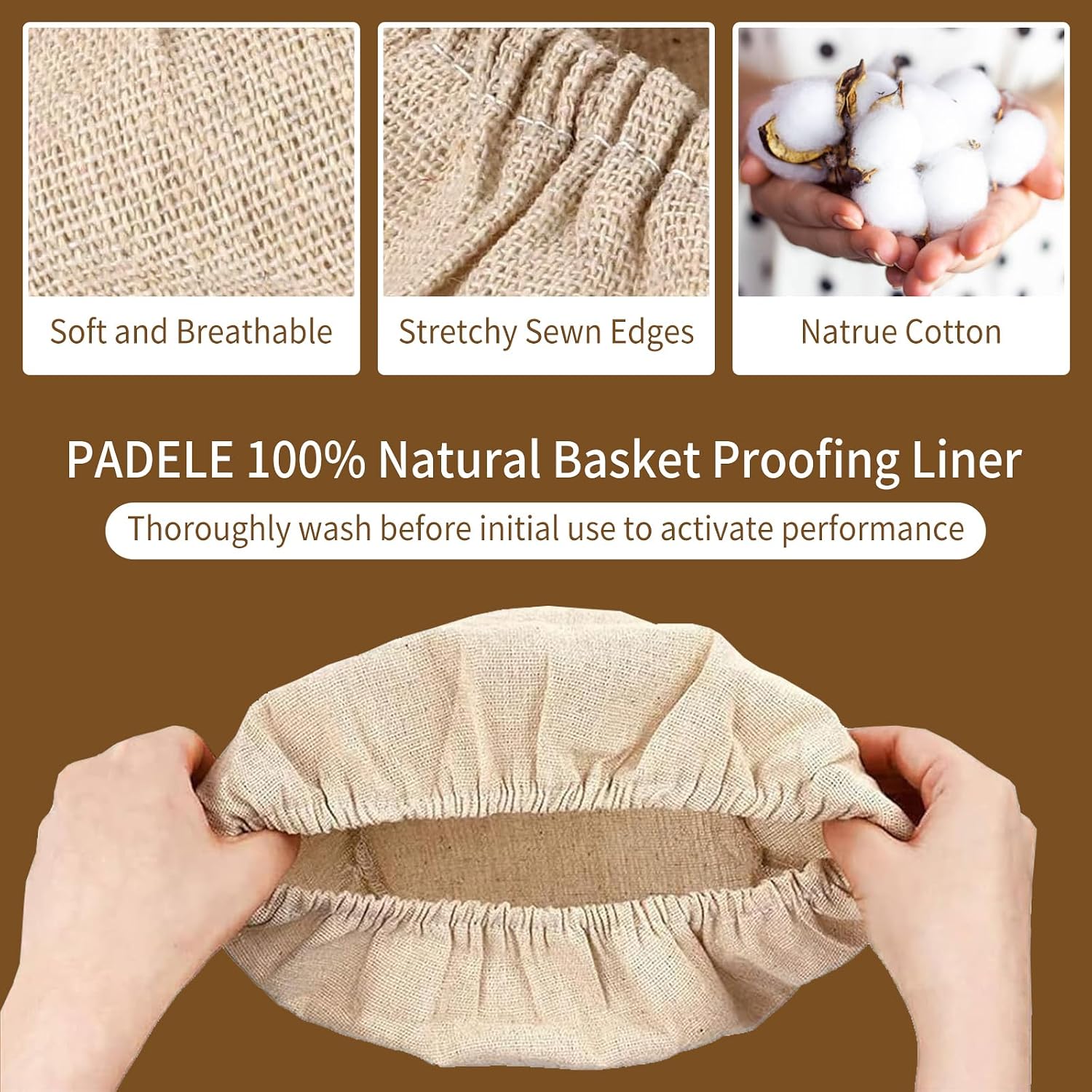 6 Packs Round Banneton Basket Liner for Bread Proofing Cover, 9 inches | banneton liners，Cloth，Sourdough Proofing, Natural Rattan Proofing Cover, For Banneton Basket, Homemade Baking Dough