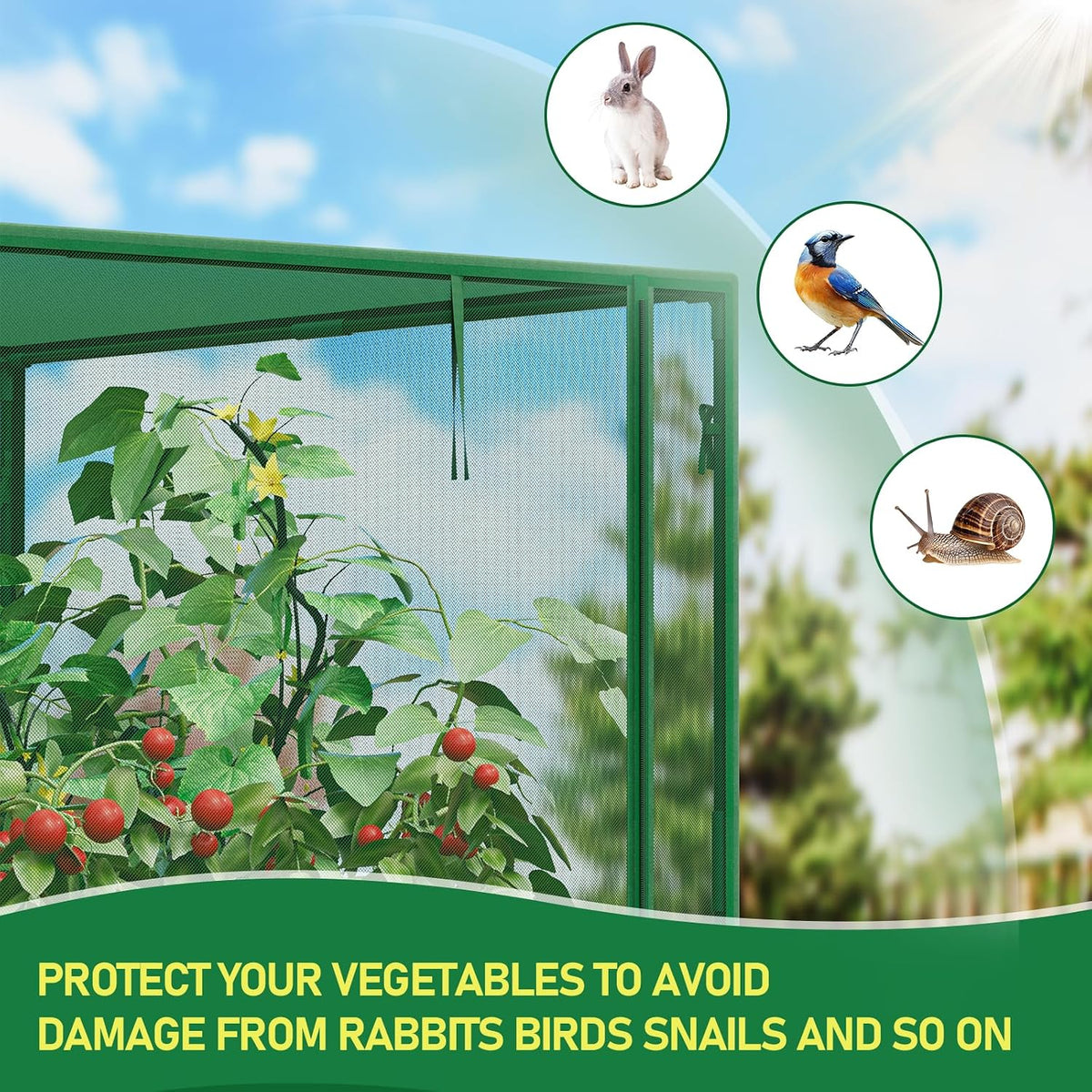 specilite 49x49x39in garden plant netting mesh cover for, package contents