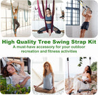 Tree Swing Hammock Straps Kit 3FT, Strong & Durable Tree Swing Straps Hanging Kit with Tree Protector, Safer Lock Snap Carabiner Hooks, Holds Up to 5000 lbs, Safer & Easy Installation for Baby Adults