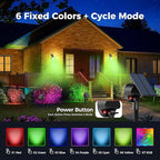 nipify 4 Pack Solar Spot Lights Outdoor Waterproof, Solar Spotlight Light for Outside Yard Landscape Lighting Pathway Lights Wall Auto On/Off, RGB