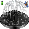 Solar Fountain Pump, 2026 Updated 2.5W Solar Powered Water Fountain with 6 Replacement Nozzles, Floating Solar Fountain for Bird Bath, Pond, Pool, Garden and Backyard
