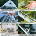 lc&qs clear tarps heavy duty pvc, transparent tarp, close-up detail