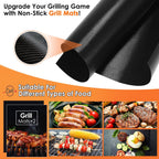 yoehka bbq grilling accessories set, 34pcs heavy duty showing dimensions