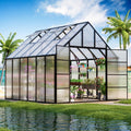 cdcasa 12x10x10 ft polycarbonate greenhouse for outdoors w/2, main product view