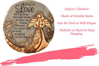 Spoontiques - Garden Décor - Bronze Angel Stepping Stone - Decorative Stone for Garden