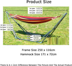 Hammock Stand, 350kg Load Capacity Hanging Swing Holder Rack with Hammocks, for Garden Patio Camping Picnic(Red)