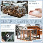 5x8ft clear tarp 14mil clear tarps heavy duty, side view