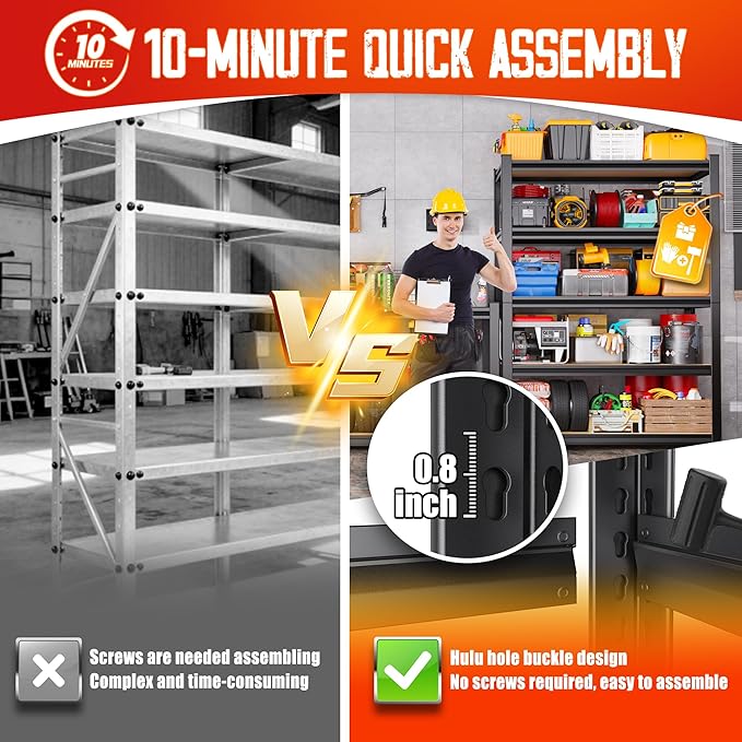Set of 3 71"H Garage Shelving-5 Tier Garage Storage Shelves,Adjustable Heavy Duty Metal Shelving Unit and Storage Large Rack,Utility Steel Shelf For Warehouse Industrial Pantry Basement 71"x32"x14"