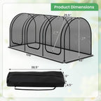 happygrill 108” x 48” x 47” portable crop, front angle view