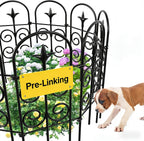amagabeli 8 panels 32in(h)×10ft(l) decorative garden fence no, main product view
