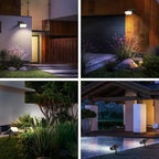 Consciot Solar Spot Lights Outdoor, 16 LEDs IP67 Waterproof, Auto On/Off Solar Landscape Spotlights, 2-in-1 Adjustable Wall Lights for Garden Yard Pathway, 6 Pack (Warm White)