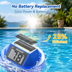 Pool Thermometer Swimming Floating | Digital Water Thermometer Sensor | Solar Powered | Easy Read | Anti-Fog, for Hot Tub, Spa & Ice Bath