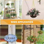 garini 6 Pack, 23 Inch Hanging Baskets Chain, Gold Hanging Chains with Hooks, Replacement Plant Hangers for Planters, Bird Feeders and Lanterns