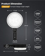 LED Barn Light, 150W 20000LM Yard Area Lights Dusk to Dawn Outdoor Lighting with Upgraded Photocell 6500K Adjustable Angle Daylight IP66 Waterproof Street Lights for Security/Farmhouse/Garage
