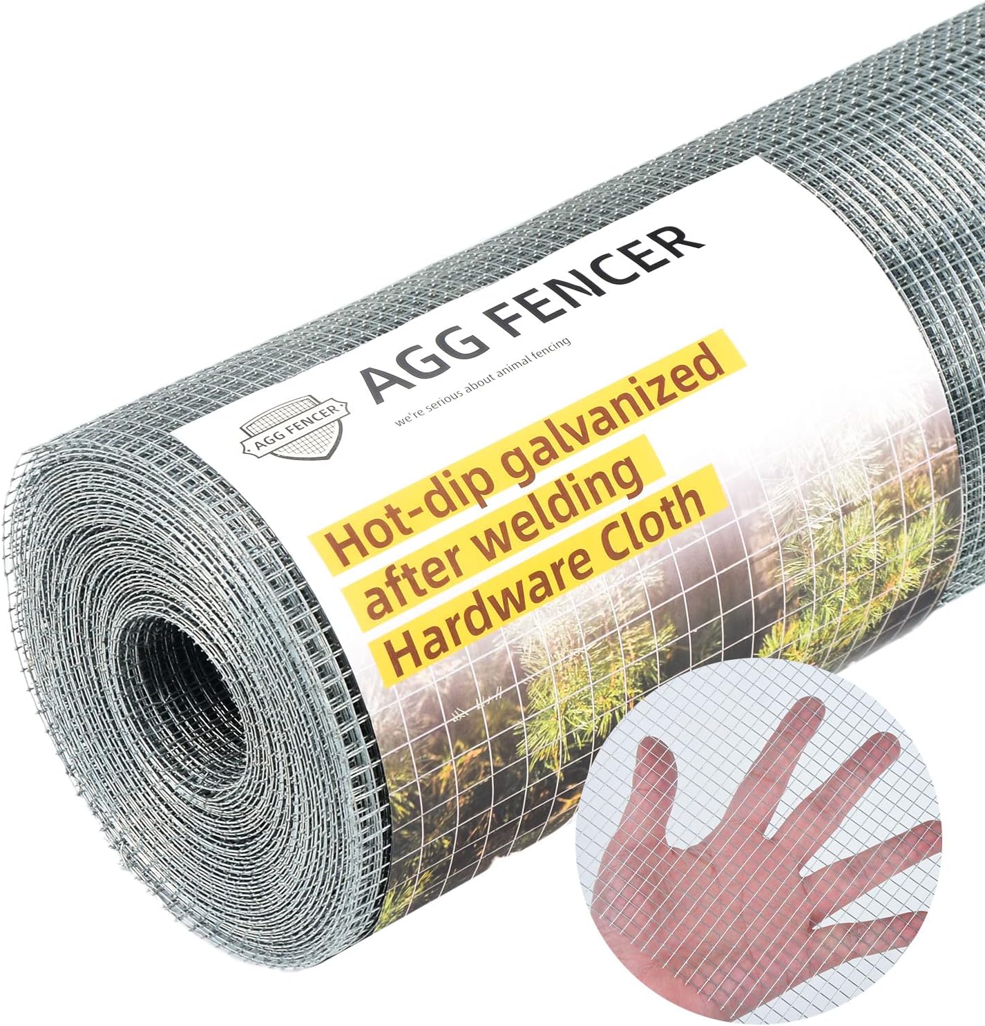 16inch x 50ft Hardware Cloth 1/4 inch Chicken Wire Fencing 23Ga | Hot Dipped Galvanized After Welding Garden Plant Supports Welded Metal Chicken Wire Fence Poultry Animal Netting Cage Screen