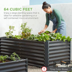 Best Choice Products 8x4x2ft Outdoor Metal Raised Garden Bed, Deep Root Planter Box for Vegetables, Herbs & Flowers, 478-Gallon Capacity, 100% Non Toxic Materials - Burgundy