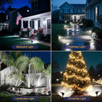 T-SUN Solar Lights Outdoor Waterproof IP65, 6 Pack LED Solar Spot Lights Color Changing IP65 Waterproof Smart Auto On/Off for Outside Landscape Garden Yard Lawn Pathway Patio Driveway