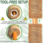 Soupiar 4 Pack 22 Inch Stackable Moss Pole - Thick & Sturdy Natural Coir Totem Plant Support & Garden Stakes for Monstera & Pothos, Indoor Climbing Vining Houseplants, 70”H Max