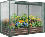 docred crop cage with raised garden bed, 84.6", main product view