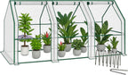 vounot® mini greenhouse with 3 roll-up zipper windows, main product view