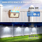 [16 Packs] Solar Motion Sensor Outdoor Lights, Super Bright Solar Lights Outdoor Waterproof, 3 Lighting Modes Security Wall Light for Outside Walking Dog Fence Backyard Deck Garden Door Step Garage