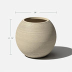 Veradek Strata Series Sphere Round Planter for Patio & Backyard | Durable Plastic-Stone Material | Modern Décor for Tall Trees and Plants