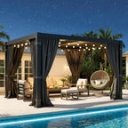 pergola 10'x12' with thick aluminum frame, adjustable roof, main product view