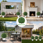 artificial boxwood topiary ball outdoor 25", 2pcs fake, package contents