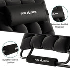 UDPATIO Oversized Zero Gravity Chair Set of 2, 29In XL Patio Reclining Chair with Cushion, Outdoor Folding Recliner with Pillows|Cup Holder|Foot Rest|Padded Headrest, Black, Support 500LB