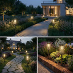 Sparkblaze Solar Garden Lights Outdoor, 12 Pack, Warm White | Decorative Solar Pathway Lights for Yard Auto On/Off Landscape Lighting for Walkway, Lawn, Garden