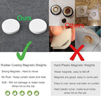 Magnetic Shower Curtain Weights, Rubber Covered Heavy Duty Weights, Prevent Curtain Liner from Blowing Around, Work for Drapery, Tablecloth, Flag, Outdoor Curtain 4 Pairs(Pack of 8)
