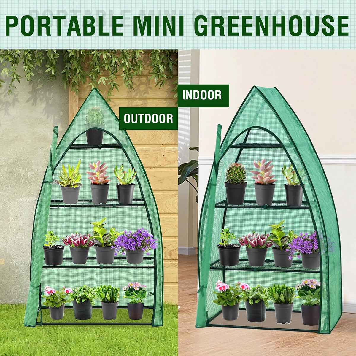 eagle peak mini greenhouse for indoor outdoor, 35x18x63, package contents