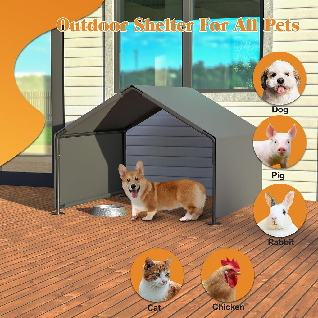 dog shade shelter pet tent outdoor, outside dog, side view