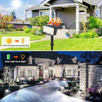T-SUN Solar Spot Lights Outdoor 4 Pack, 49 LED 2 Lighting Modes, IP65 Waterproof Landscape Spotlights, 2 in 1 Auto On/Off Solar Lights for Yard, Garden, Driveway, Pathway (White)