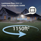 50W Flood Lights Outdoor,7000LM Bright LED Work Light,IP66 Waterproof Outside Lights for Yard with Switch and 6.5FT Plug,6500K Daylight White Outdoor Yard Light for Garage,Garden,Stadium(2 Pack)