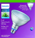 Philips LED Plant Grow Light Bulb PAR38, 1325 Lumen, Daylight (5000K), 15.5W, E26 Base, Title 20 Certified, 1-Pack