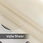 SpaceDresser Waterproof Outdoor Sheer Curtains for Patio - 2 Panels Rod Pocket Indoor Voile Sheer Curtain for Living Room,100W x 96L inch, Ivory