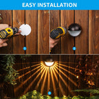 LEONLITE 6-Pack 3000K Unique Rays LED Deck Lights Outdoor Oil Rubbed Bronze | 12V Low Voltage, Landscape Step Railing Fence Light, Warm White, IP65, Landscape Deck Light for Backyard, Aluminum