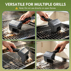 Electric Grill Brush, 2 Pack Cordless BBQ Giddy Up Grill Cleaner | 400 RPM，12V Cordless，1500mAh Battery, 66mm Grill Grate Cleaner for Outdoor Barbecue, Patio, Camping, Backyard