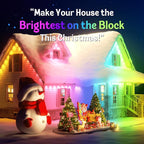 Fitop Permanent Outdoor Lights, 150FT RGB Waterproof LED Lights for House, Smart Outdoor Strip Light with Extendable Design, App/Remote Control, 16 Million Colors, IP67 Rated