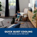 ge window air conditioner 10000 btu, wi-fi enabled, close-up detail