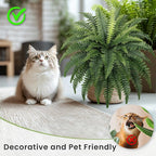 35" Fake Ferns, 4 Large Artificial Bonston Ferns Bushes Plants with 39 Fronds for Outdoors Garden Patio Porch Entrance Low Maintain Home Decor